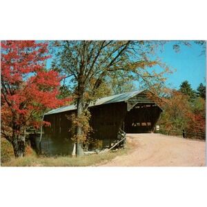 Durgin Covered Bridge Sandwich NH Vintage Covered Bridge Postcard PC16